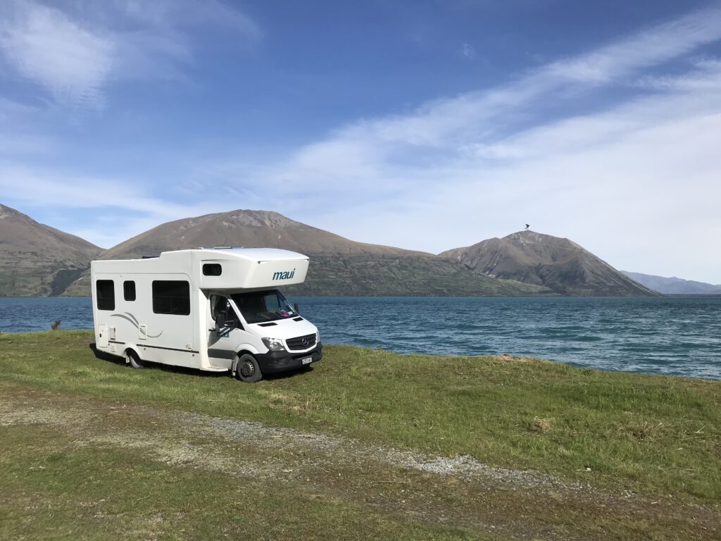 Wohnmobil in Neuseeland am See