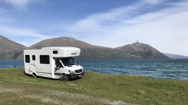 Wohnmobil in Neuseeland am See
